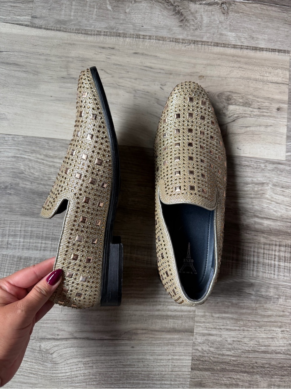 Enzo Men’s Dress Loafers Size 10 Gold